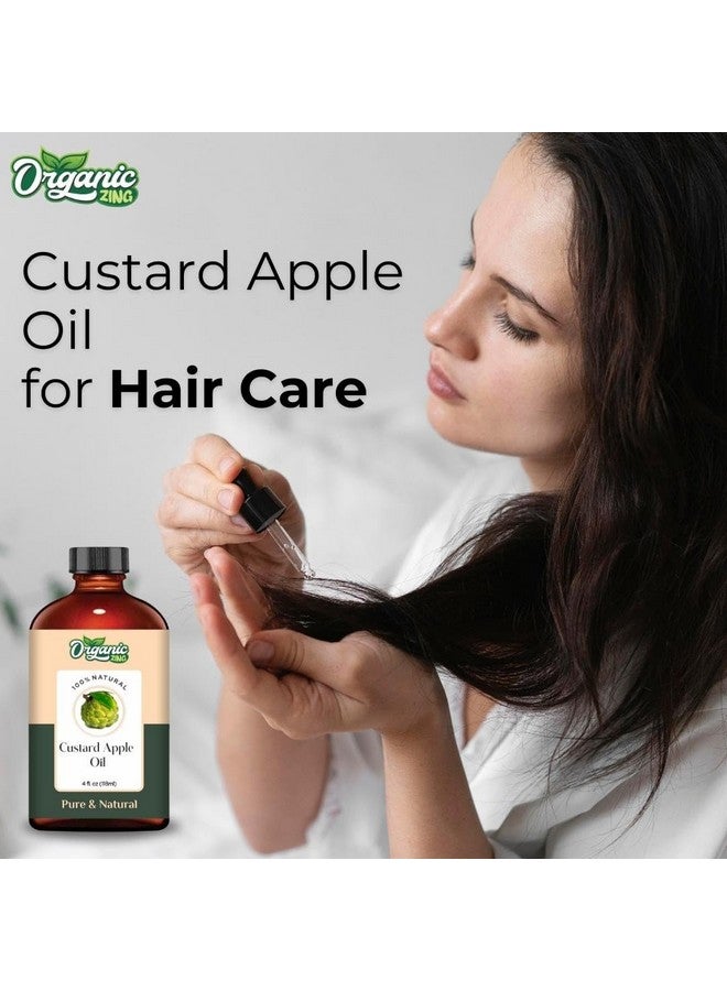 Organic Zing Custard Apple (Annona Reticulata) Oil | Pure & Natural Carrier Oil for Skincare, Hair Care & Massage - 118ml/3.99fl oz - Image 5