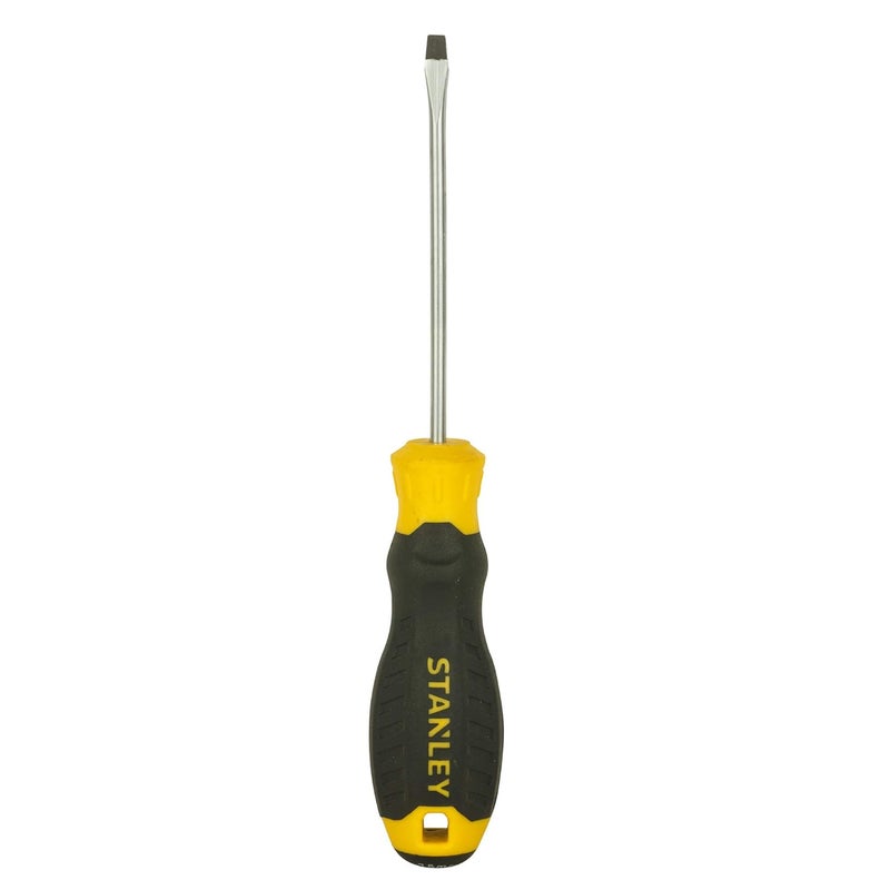 STANLEY STMT60817-8 Cushion Grip Slotted Standard Screwdriver 3 mm x 75 mm Black and Yellow - Image 1