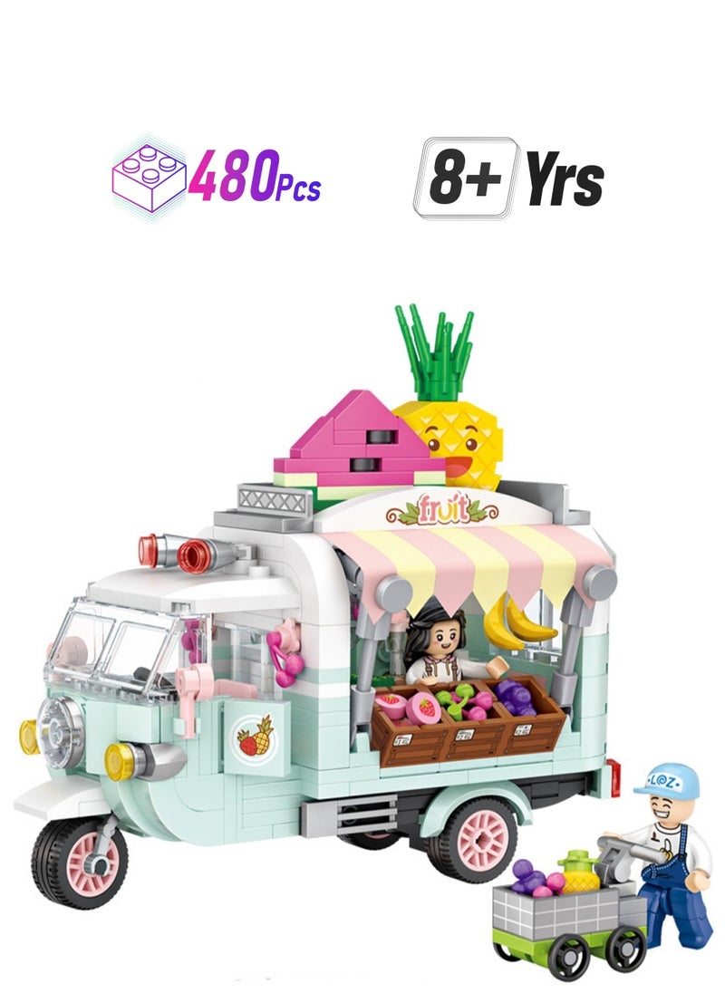 480pcs Fruit Car Model Set Building Blocks Creative Diy Simulation Collection Building Assembly Children'S Toys Home Decoration  - Image 1