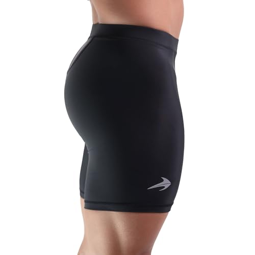 CompressionZ Compression Shorts Men Performance Baselayer| Athletic, Running, Biking All Sports Men's Underwear for Workout Black 6" Medium - Image 3