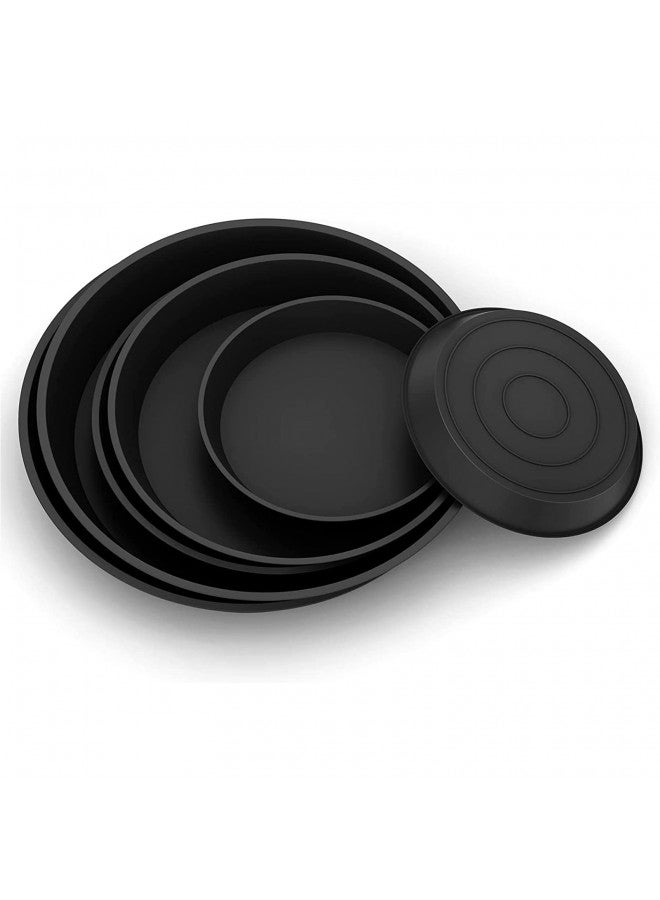 DUNPUTE 6 Pack Plant Saucer 8 10 12 Inch Plastic Plant Tray, Sturdy and Durable Flower Pot Container Accessories Plant Pot Saucers for Indoor and Outdoor (8 10 12 Inch, Black) - Image 1