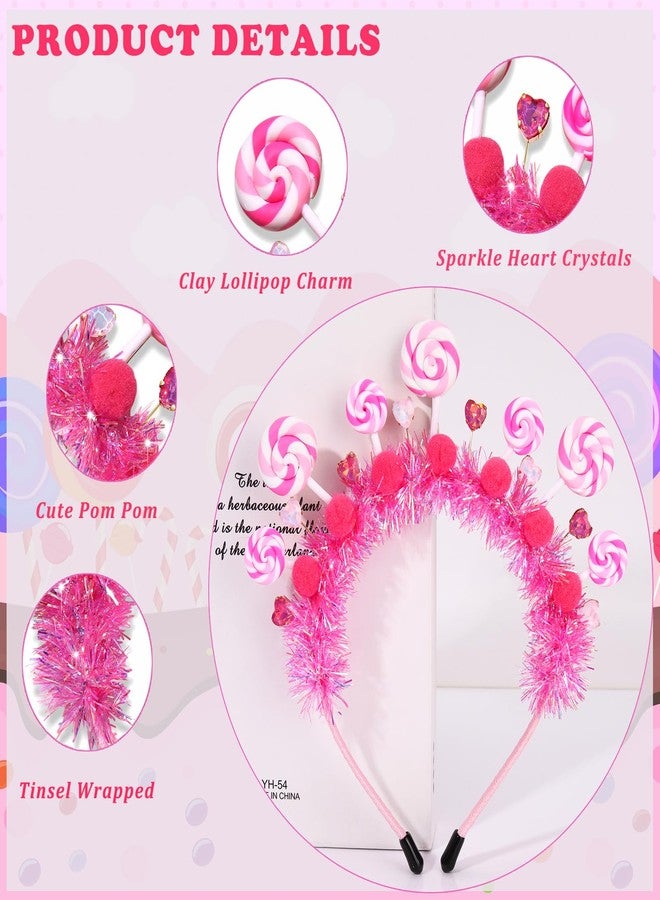 NVENF Candy Headband Costume Accessories Christmas Candy Cane Lollipop Headbands Candy Costume Halloween Holiday Christmas Outfits for Women Birthday Party Favors Gifts (Pattern B) - Image 5
