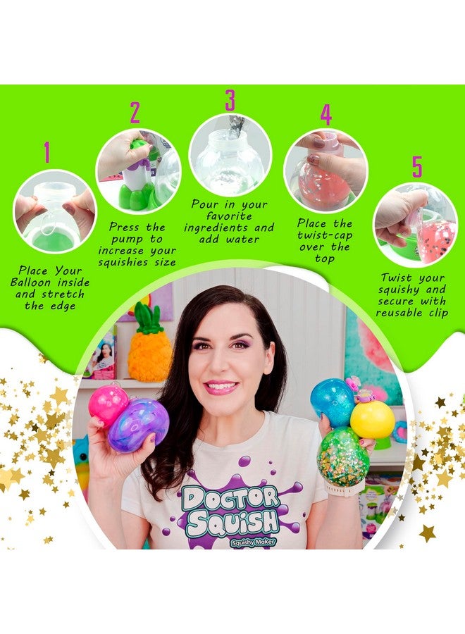 Doctor Squish طقم إعادة تعبئة دكتور سكووش المتوهج في الظلام - مجموعة صنع سكووشي بنفسك - أنشئ سكووشياتك الخاصة مع تأثيرات التوهج النيون - Image 5