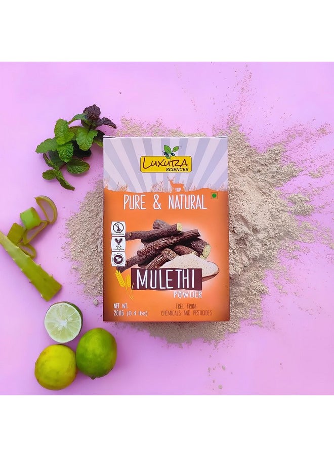 Luxura Sciences Natural Mulethi, Orange, Rose Petal Powder 200 Gram | Ayurvedic Elixir For Skin & Hair Glow - Unveil Natural Radiance & Wellness, Naturally.  - Image 4