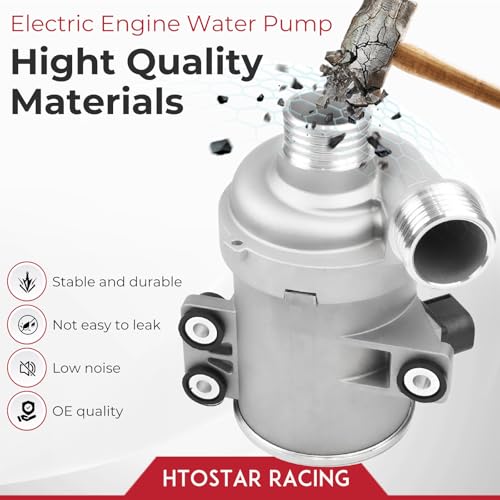Htostar Racing Electric Engine Water Pump Compatible with BMW N20 B20 228i 320i 328i 428i 528i X1 X3 X4 X5 Z4 2.0 L4 2012-2017 Coolant Water Pump Replace #11517604027 11518635089 11518625097 - Image 2