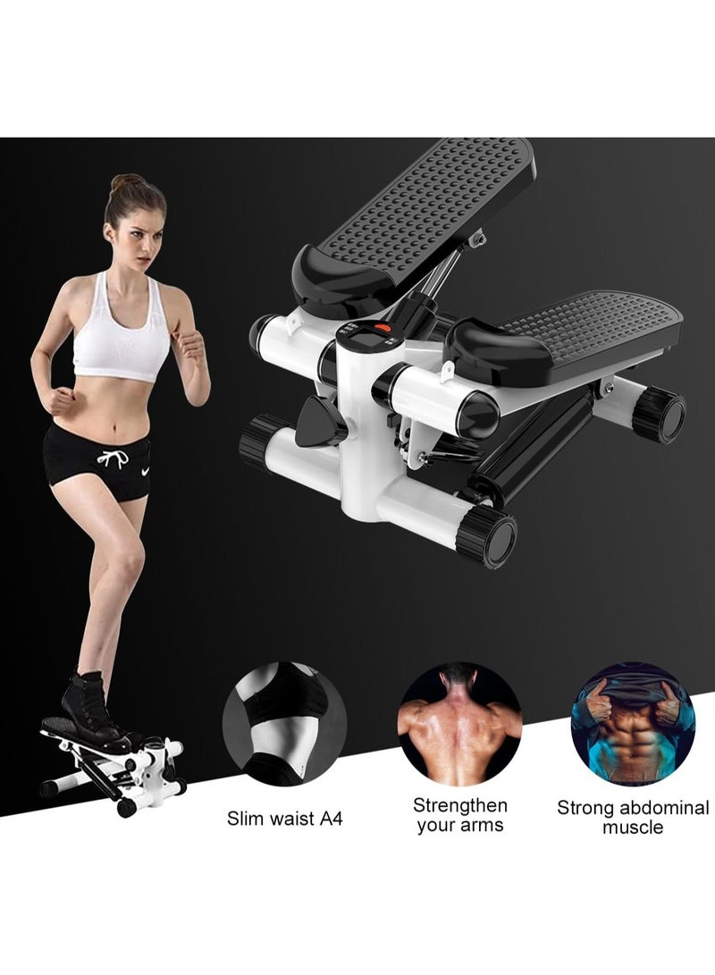 Mini stepping trainer, portable stepping machine with resistance band, exercise machine, adjustable exercise bike stepping machine, Air climbing pedal fitness machine, 120KG capacity LCD display for home office use - Image 2