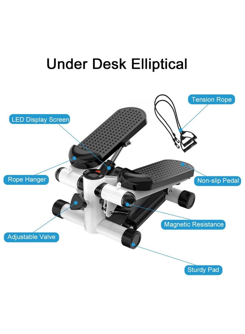 Mini stepping trainer, portable stepping machine with resistance band, exercise machine, adjustable exercise bike stepping machine, Air climbing pedal fitness machine, 120KG capacity LCD display for home office use - Image 3