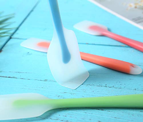 HiramWare Silicone Spatula Set of 4 - Heat Resistant Flexible Spatula 450F with Stainless Steel Core - Food Grade Premium Good Grip Kitchen Utensils - Seamless, Heavy Duty, BPA Free, Dishwasher Safe - Image 2