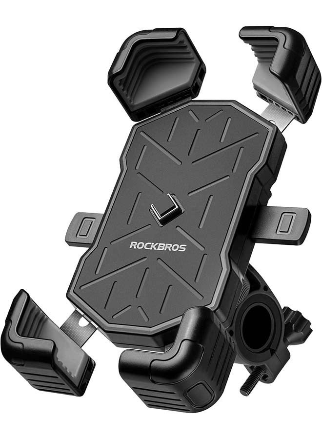 Rockbros ROCKBROS Motorcycle Bike Phone Holder Mount, for 4.5''-7.1'' Phones, Quick Release Motorcycle Bike Phone Mount Handlebar Clamp, 360° Rotatable Motorcycle Bike Phone Holder - Image 1