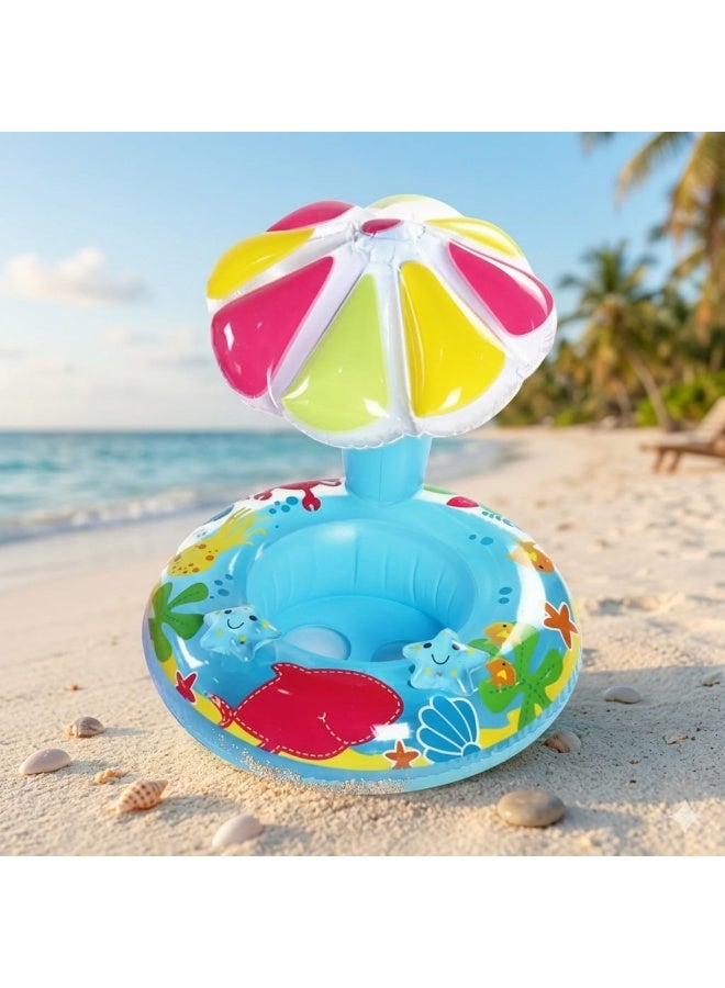 Kids Swim Float with Sun Canopy - Image 1