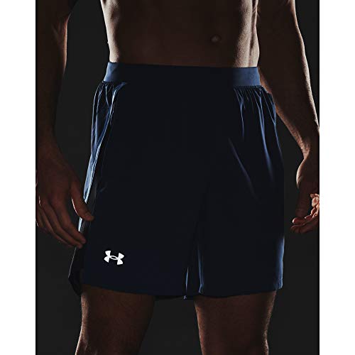 Under Armour Woven Graphic Wordmark Shorts, Academy Blue (408)/White, Medium - Image 2