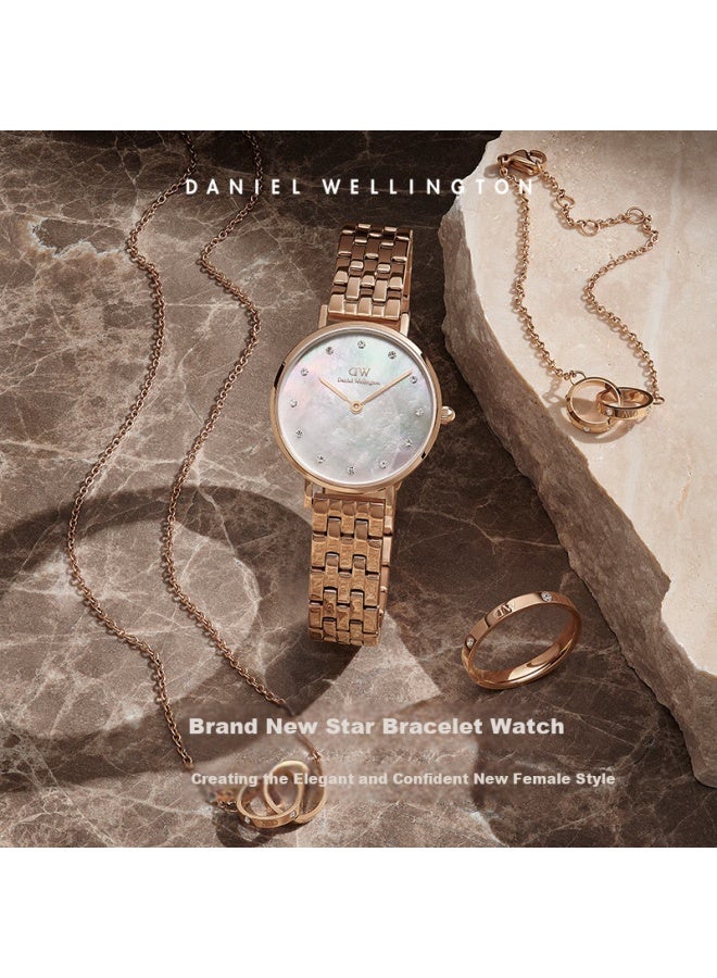 DANIEL WELLINGTON Danielwellington Dw Watch For Women, Simple And Fashionable, Glacier White Starry Sky Bracelet, Gold-plated Watch, New Year Gift Dw613 - Image 3