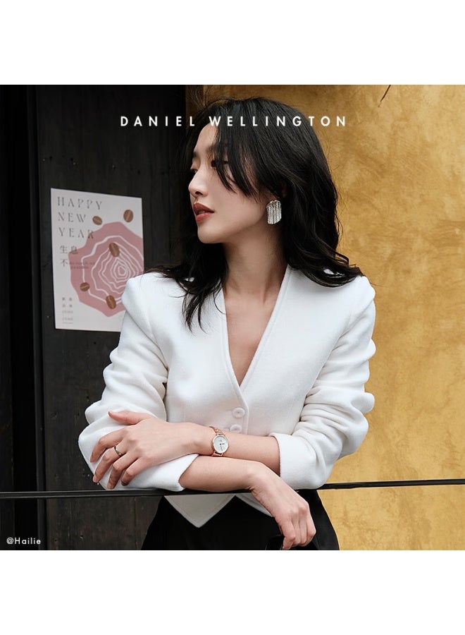 DANIEL WELLINGTON Danielwellington Dw Watch For Women, Simple And Fashionable, Glacier White Starry Sky Bracelet, Gold-plated Watch, New Year Gift Dw613 - Image 2