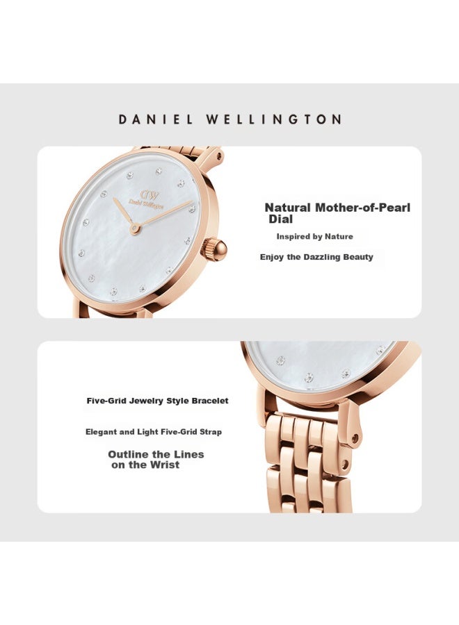 DANIEL WELLINGTON Danielwellington Dw Watch For Women, Simple And Fashionable, Glacier White Starry Sky Bracelet, Gold-plated Watch, New Year Gift Dw613 - Image 4
