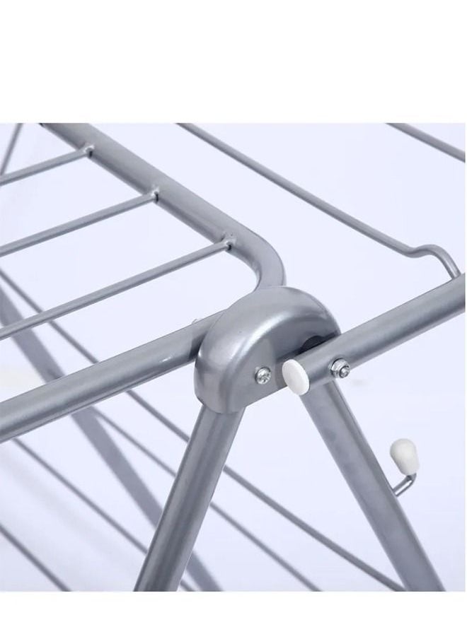 Generic Laundry rack and clothes drying rack, silver galvanized iron, 176 x 60 x 96 cm  - Image 2