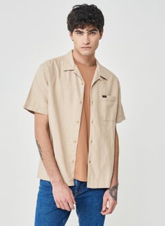 LEE Shirt Collar Beige Men's T-Shirt L67PLDUQ_SHORT S ve Shirt  - Image 4