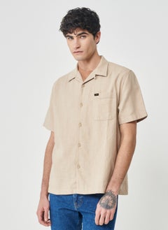 LEE Shirt Collar Beige Men's T-Shirt L67PLDUQ_SHORT S ve Shirt  - Image 1