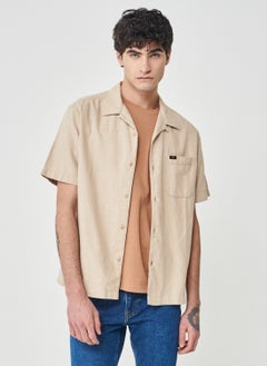 LEE Shirt Collar Beige Men's T-Shirt L67PLDUQ_SHORT S ve Shirt  - Image 2