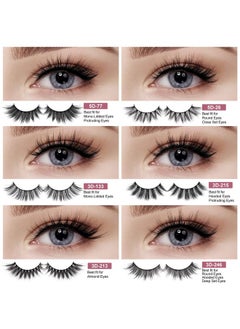 MAGEFY 30 Pairs 6 Styles Faux Mink Eyelashes, 16Mm-20Mm Lashes Natural Look To Dramatic False Eyelashes, Handmade Reusable Fake Eyelashes With Portable Boxes  - Image 2