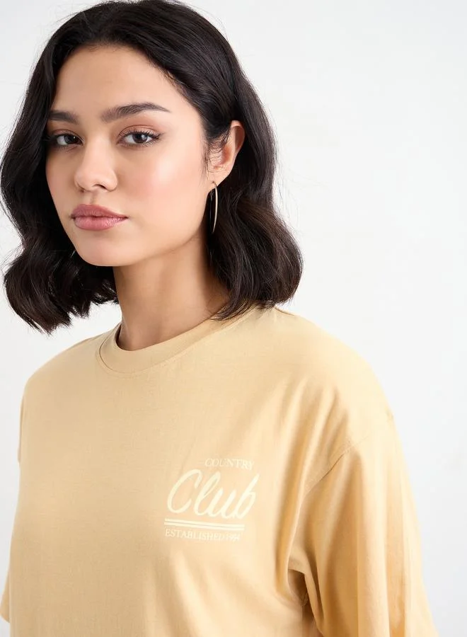 Styli Styli Slogan Print Oversized T-Shirt