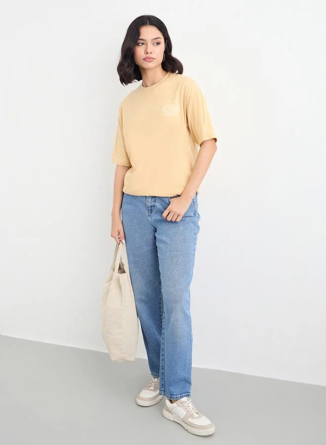 Styli Styli Slogan Print Oversized T-Shirt