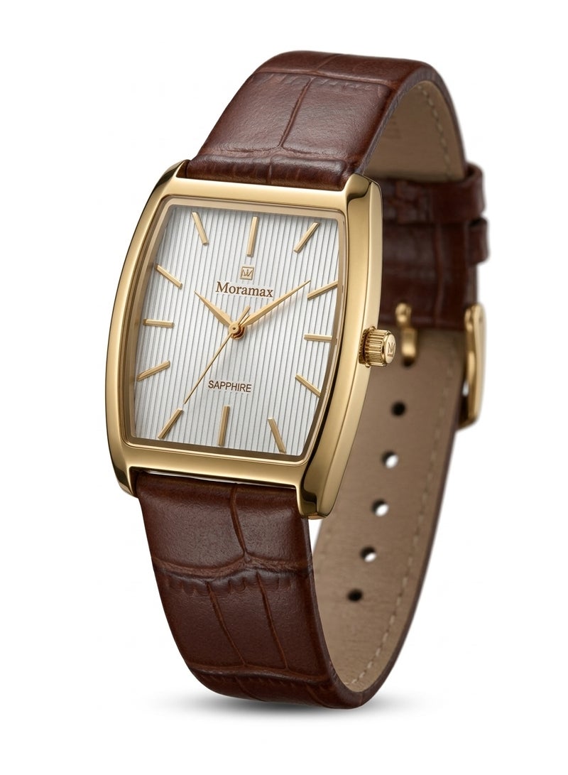 Moramax Men’s premium leather strap watch - Image 2