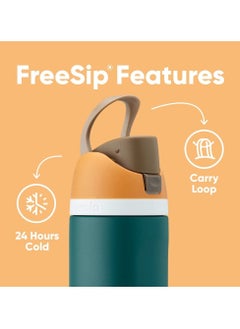 Owala Owala FreeSip Insulated Stainless Steel Water Bottle with Straw for Sports and Travel, BPA-Free, 24oz, Grey  - Image 4