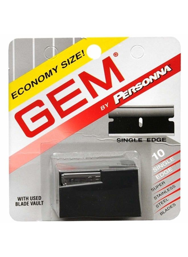 TXIN Gem Stainless Steel Single Edge Razor Blades 10 Ea (Pack Of 2) - Image 3
