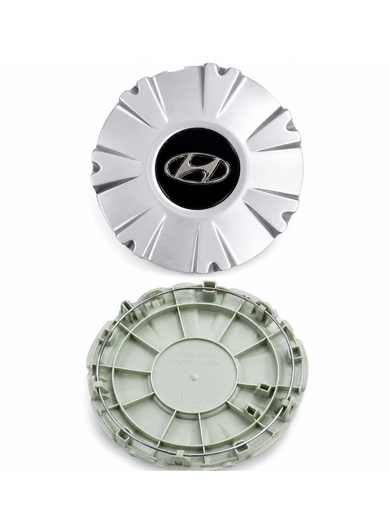 Generic Brand Wheel Center Cap Set Compatible with Hyundai Sonata 2015–2017, Silver Wheel Hub Center Caps - Image 3