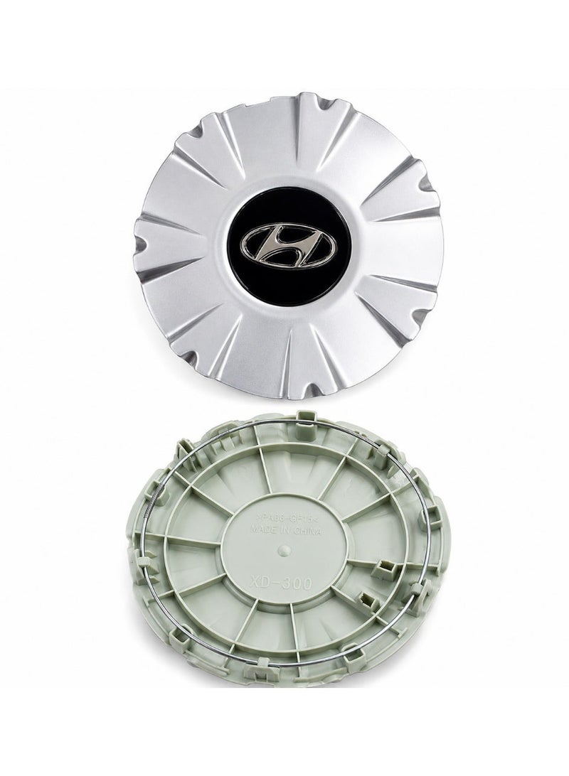 Generic Brand Wheel Center Cap Set Compatible with Hyundai Sonata 2015–2017, Silver Wheel Hub Center Caps - Image 4
