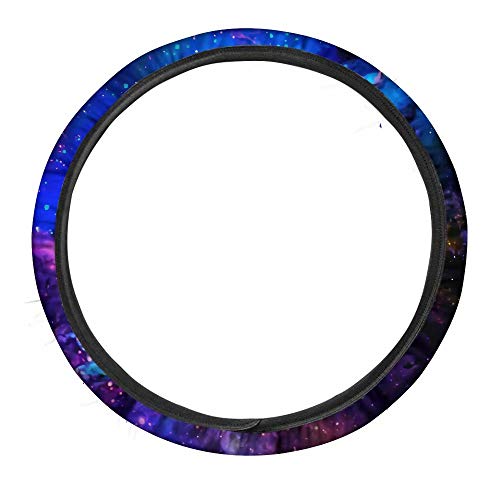 AFPANQZ Nebula Galaxy Design Steering Wheel Covers 14-15" inch Universal Fit Most Car Sedans SUVs Comfort Grip Comfortable Handmade Neoprene Breathable Steering Wheel Protector Blue Purple - Image 5
