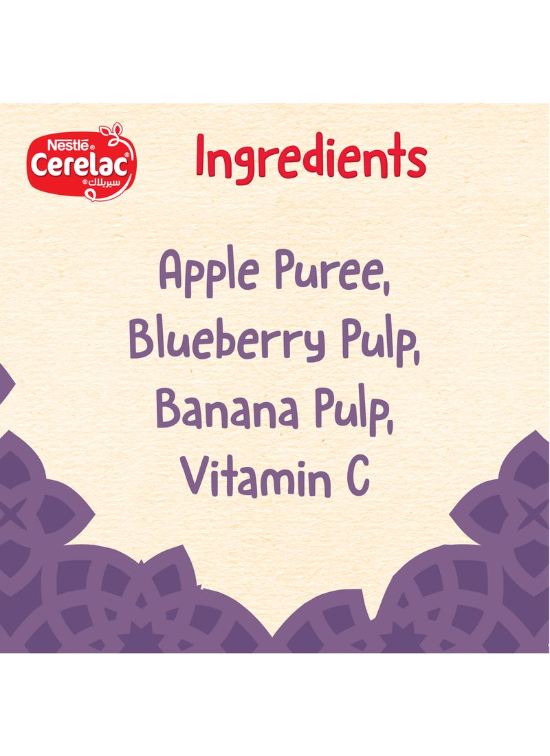 Cerelac Apple Banana & Blueberry Fruit Puree Baby Food (8m+) 80gm - Image 4