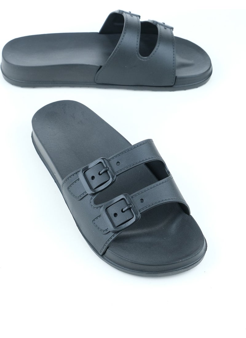 Gezer - Summer Women's Double Buckle Adjustable Wet Floor Slippers10 - Image 1