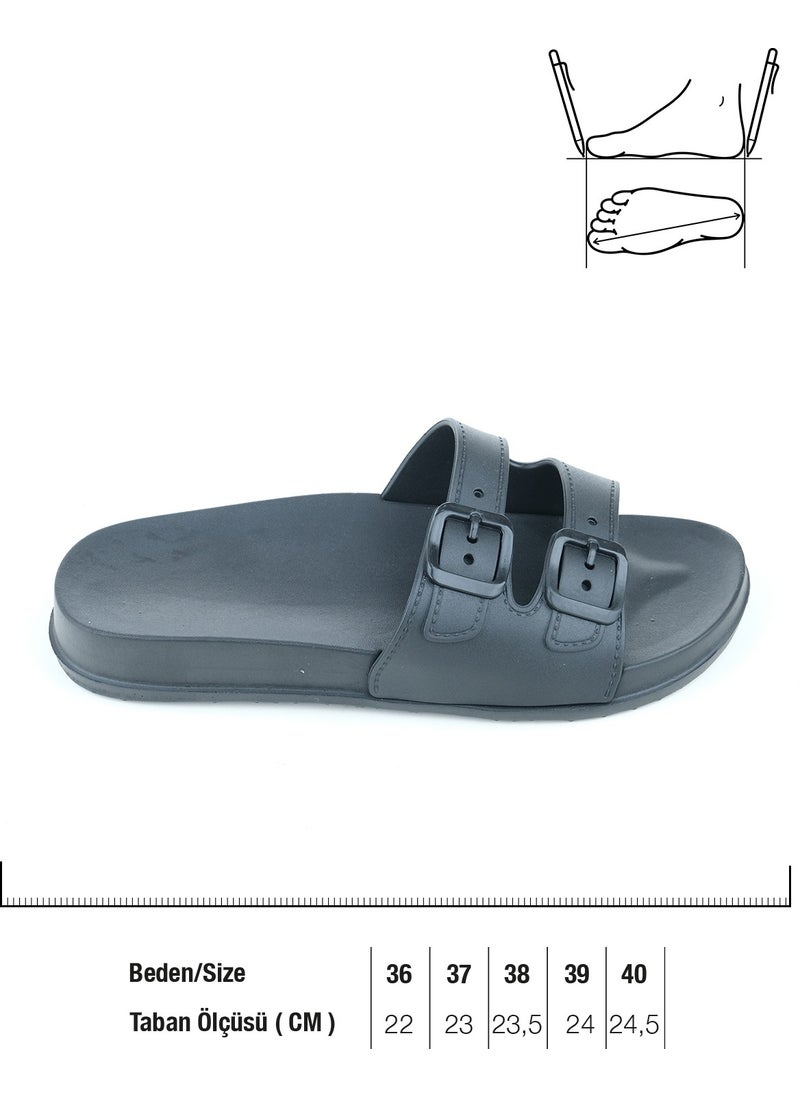 Gezer - Summer Women's Double Buckle Adjustable Wet Floor Slippers10 - Image 1