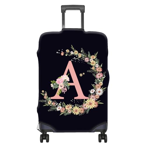 BHAHB Luggage Suitcase Cover Protector Luggage Elastic Washable Baggage Covers Initial Cute Aesthetic for Unisex Women Girls Travel Trip M2225 inchLetter A - Image 1