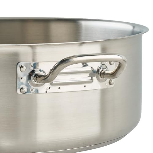 Winware - Stainless Steel 25 Quart Brasier with Cover - Image 4