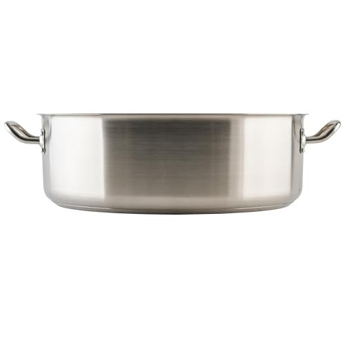 Winware - Stainless Steel 25 Quart Brasier with Cover - Image 3