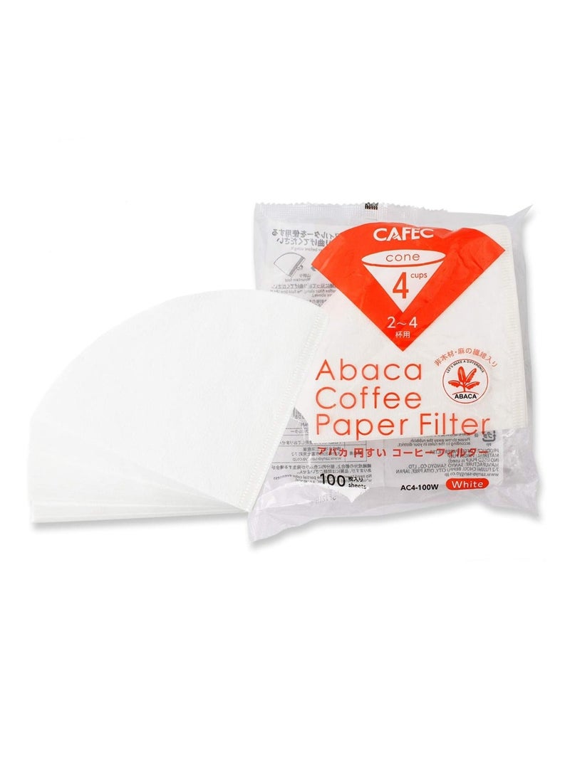 V60 Paper Coffee Filter Set, Size 02, Large Size, Pack of 100 Sheets