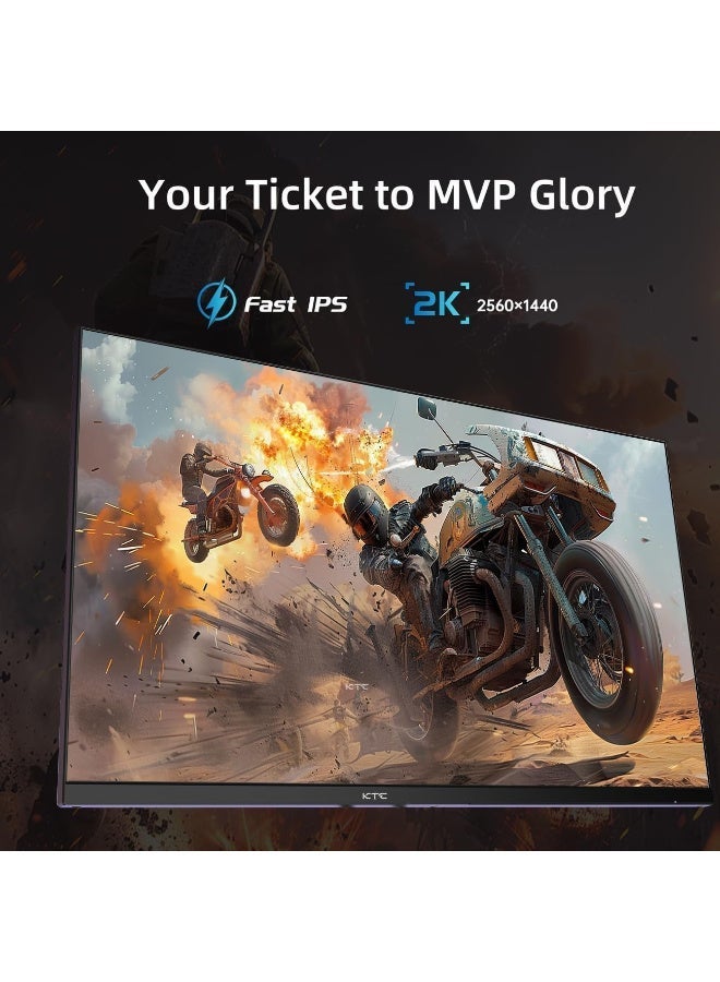 ك تي سي شاشة العاب 27 بوصة 240 هرتز QHD 2560 × 1440 من كيه تي سي، HVA سريع، HDR400، متوافقة مع جي سينك/فري سينك، USB/نوع C/منفذ عرض/HDMI، قابلة للتثبيت فيسا، ارتفاع محوري وإمالة قابلة للتعديل، 27GS950 - Image 4