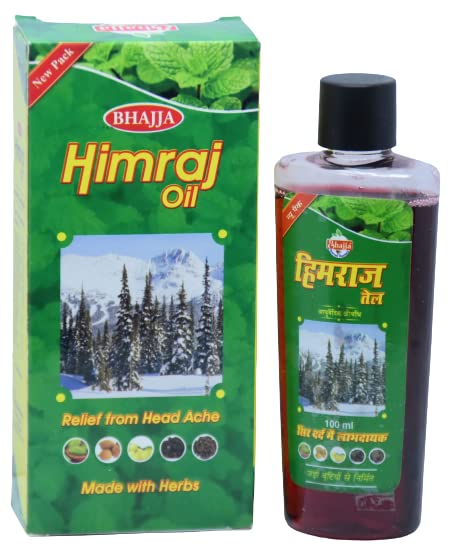 URJUWANI Bhajja Himraj Hair Oil Relief for Head Ache Made with Herbal 100ml - Image 1