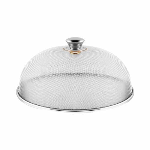 Prabha Stainless Steel Dish Cover | Keep Your Food Fresh and Stylish | Ideal for Home & Kitchen, Flies Mosquitoes Insect Proof Dining Tables Covers Fruits, Cake, Vegetable, Rice Cover. (23 CM) - Image 1
