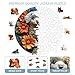 Qiuenisray Mothers Day Wooden Puzzle for Adults 500 Piece White Dog Jigsaw Puzzle FSC Certified Unique Animal Shape Advanced Wood Jigsaw Puzzle Creative Gift for Family Game 162x165 in - Image 4
