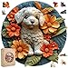 Qiuenisray Mothers Day Wooden Puzzle for Adults 500 Piece White Dog Jigsaw Puzzle FSC Certified Unique Animal Shape Advanced Wood Jigsaw Puzzle Creative Gift for Family Game 162x165 in - Image 2