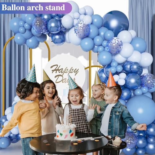 Hemmotop Metal Arch Backdrop Stand Set of 3, 6FT, 5FT, 4FT Party Arch Stands for Wedding, Birthday, Baby Shower, Bridal Shower - Balloon Arched Frame for Garden Decor, Gold Floral Arches, 3 Pieces - Image 3
