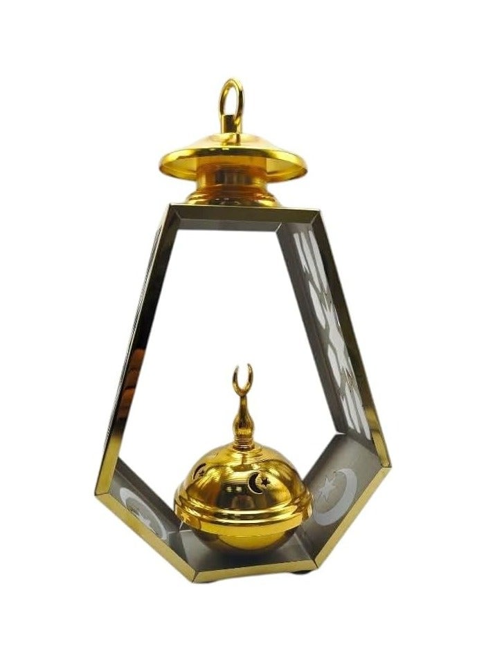 Incense burner in the shape of a lantern, stars and a crescent moon, an elegant design suitable for decoration - Image 1