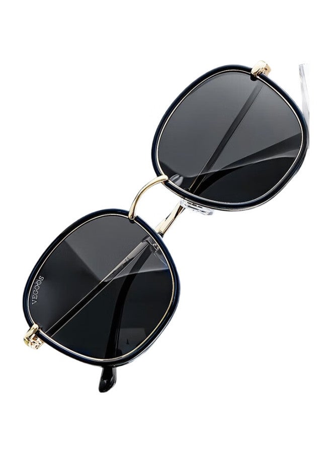 VEGOOS Women'S Polarized Sunglasses Modern Fashion Driving Shades 6118 Black Frame Grey Lens - Image 1