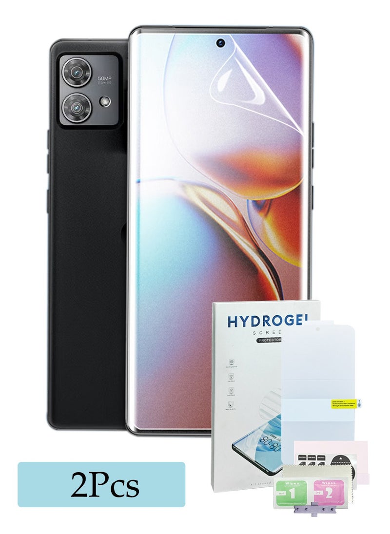 X-level 2 Pack Motorola Edge 40 Neo Hydrogel Screen Protector,Friendly Flexible Film [Fingerprint Reader,Easy to install] Bubble-Free Protection Phone Accessories,High Definition Scratch Resistant  - Image 1