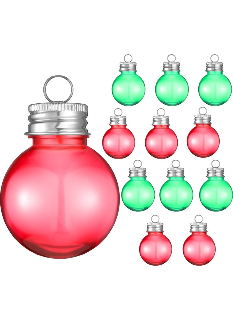Nuenen Nuenen 12 Pieces Christmas Clear Plastic Ornaments Balls Christmas Fillable Tree Ornaments Plastic Hanging Decoration Pendant Ball for Home Holiday Decor  - Image 1