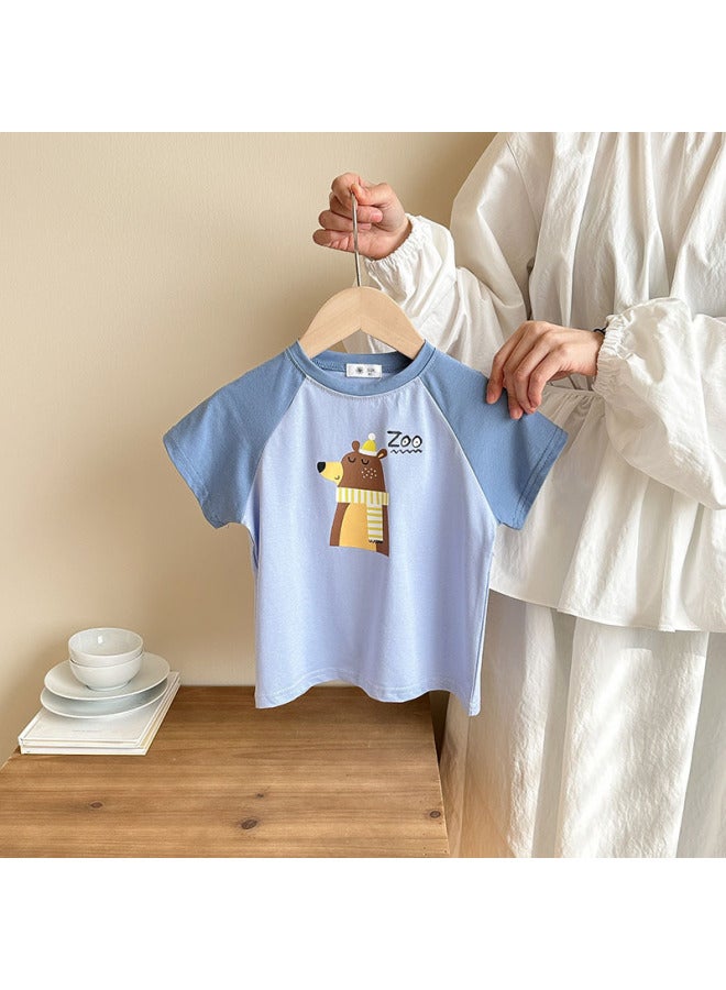 Summer Loose Printed T-shirt Cartoon Short-sleeved Top New Round Neck All-match T-shirt