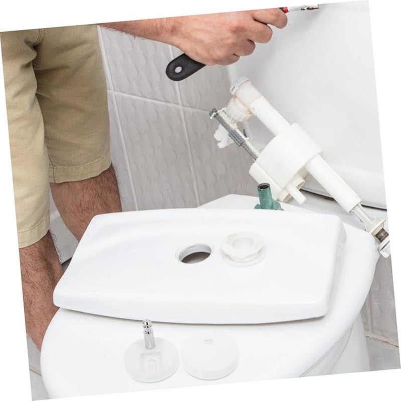مجموعة استبدال مقعد المرحاض العالمية 2 قطعة مسامير بلاستيكية مفصلات وسادات سهلة التركيب - Image 5